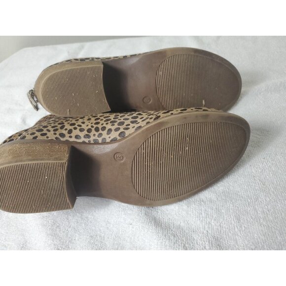 Michael Shannon Leather Upper Ankle Boots Zip -Up Women's‎ Size 9 Leopard Print - Picture 4 of 8